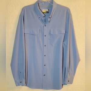 MAGELLAN MAG WICK ADVENTURE GEAR Men's Blue LOOSE FIT SHIRT W/INSECT REPELLENT
